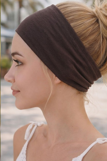 Women's Combed Cotton Hair Bandana - Non-Slip, Anti-Sweat, Flexible Sports and Makeup Headband