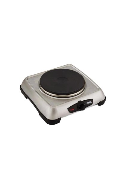 Electric Cooker Silver Single Burner Mini Electric Cooker 1500W Adjustable Thermostat Heating Surface 18C