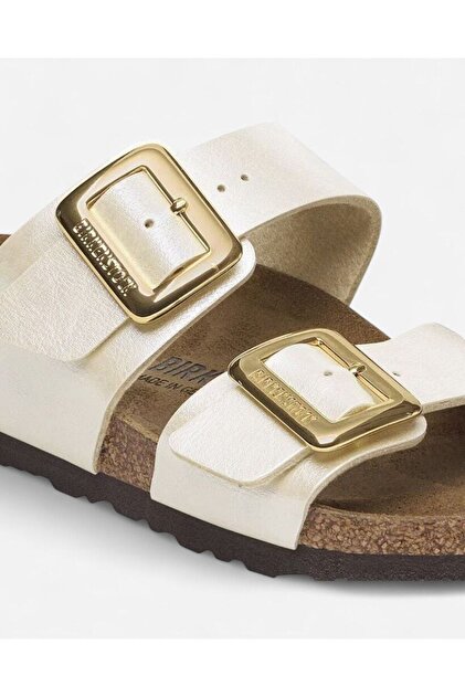 Birkenstock SYDNEY CUSHION BUCKLE GRACEFUL Kadın Beyaz Terlik