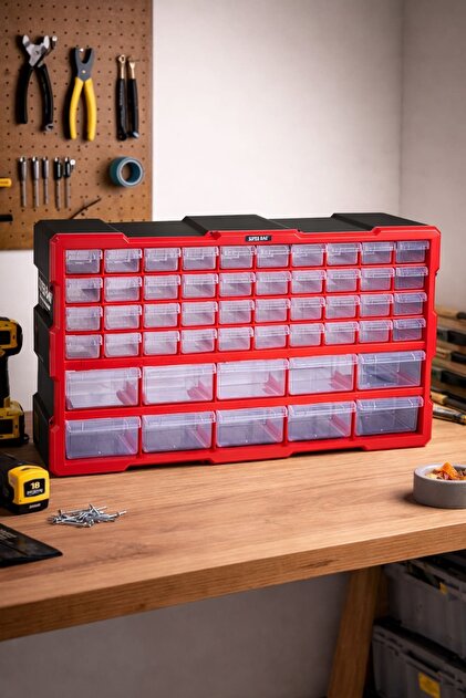Alezy Super-Bag ASR-6016 Monoblok 50 Çekmeceli Organizer Seti