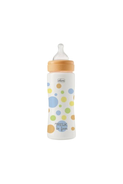 Perfect Easy Baby Bottle Fast Flow 4m+ 330ml Orange