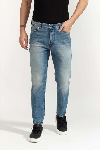 5-Pocket Tapered Erkek 5 Cepli Pantolon Mavi