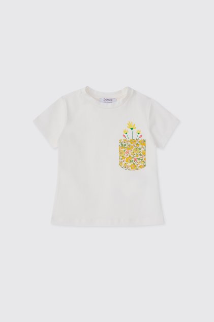 Liberty Fabric Floral Patterned Baby Girl T-Shirt