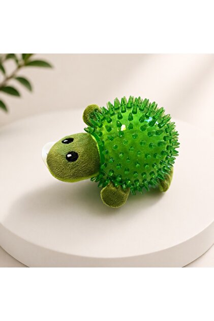Hakdempet Kaplumbağa Köpek Oyuncağı – Diş Kaşıyıcı, Tırtıklı Top