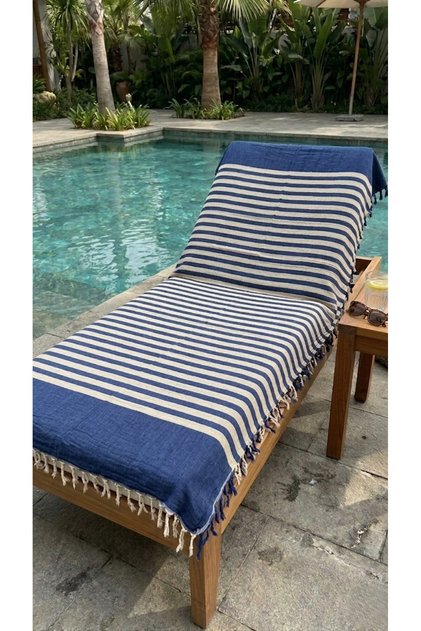 2 Layer Muslin Bath/Beach Towel - Peshtemal - Pareo 100% Organic Cotton 90 X 180 cm
