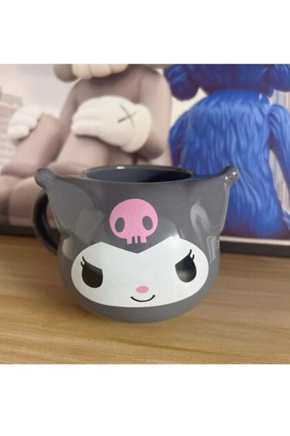 Kuromi Ceramic Embossed Mug 450ml – Cute Cartoon Coffee & Tea Cup