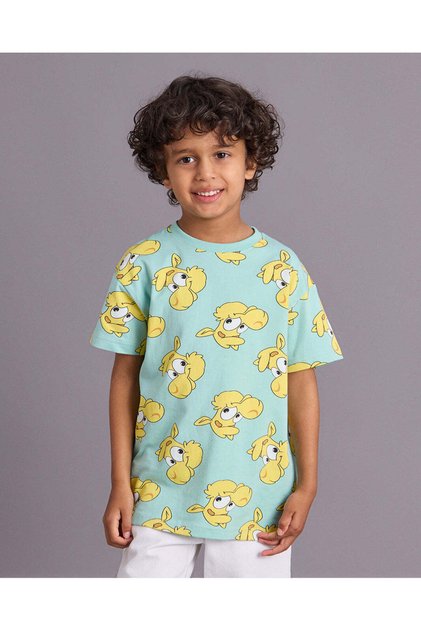 Boys Green Character T Shirt