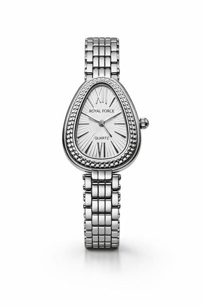Bellora RF014L Women’s Luxury Quartz Watch Silver Stainless Steel Strap Elegant Oval Dial Analog Wrist Watch
