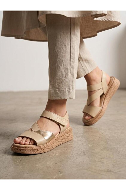 ちぃ　804040 Venüs 26322466Y Kadın Hakiki Deri Cırtlı Comfort Sandalet - Fiyatı