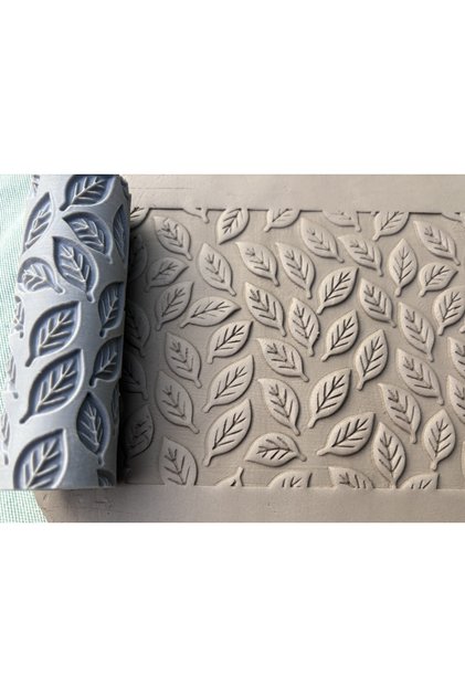 Yaprak Desenli Seramik & Kil Doku Rulosu 10 CM