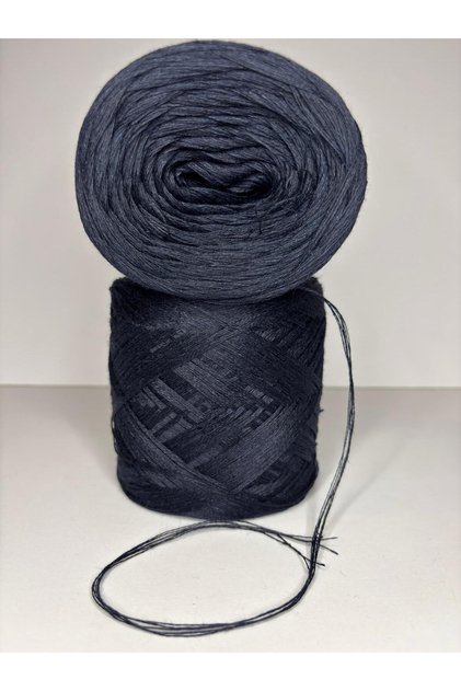 Navy Blue Cotton (100% Organic) (Summer, Seasonal) Knitting Yarn 200Gr