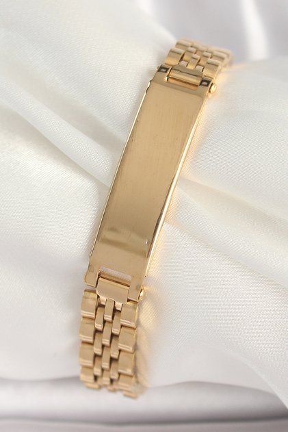 316L Steel Gold Color Chain Tag Model Men's Bracelet