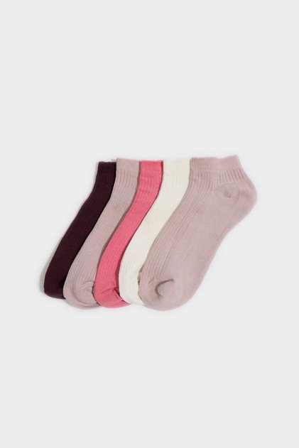 Comfortable Elastic 5-Piece Cotton Booties Socks for Girls H3086A8Ns