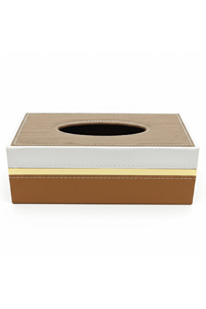 Wood Pattern Leather Tissue Box Cover