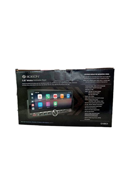 Edison ED 680CA 6.86 İnç Kablosuz Multimedya Tek Din Kasa Carplay