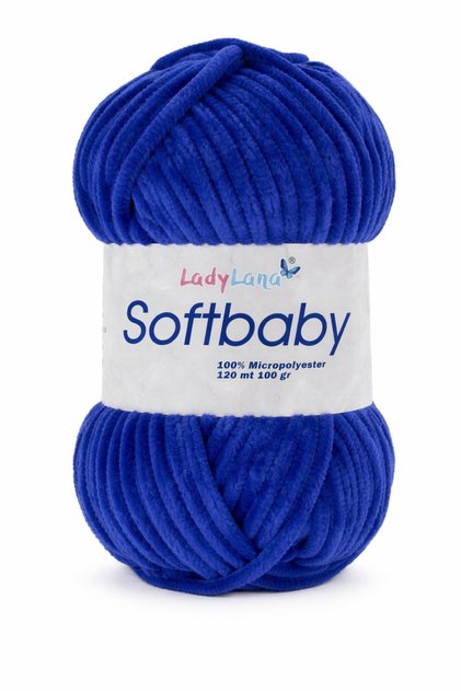 Softbaby (Velvet-Chenille) Hand Knitting Yarn 536 Night Blue