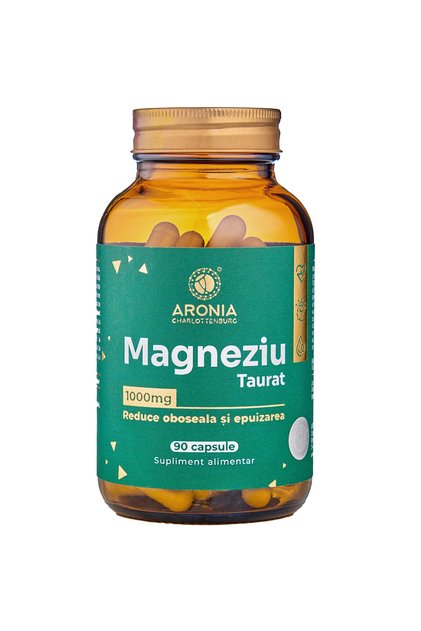 Taurat de Magneziu la 1000 mg — 90 capsule pentru oboseală fizică și mentală, sănătatea inimii și echilibru interior