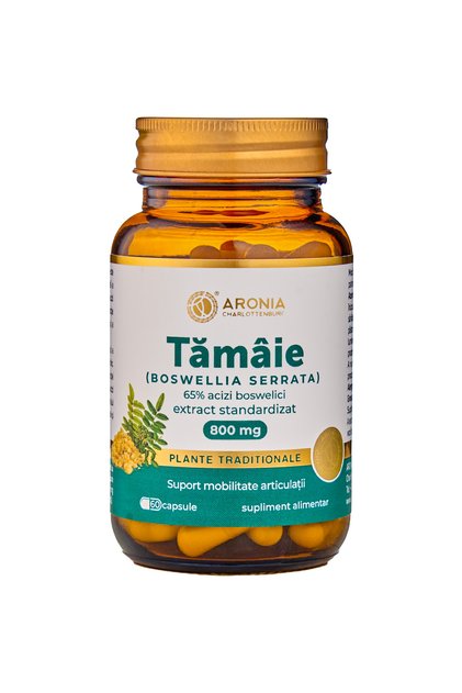 Tămâie 800 mg — 60 capsule cu extract concentrat din rășină de tămâie pentru susținerea articulațiilor, digestiei, pielii și respirației | Plante Tradiționale