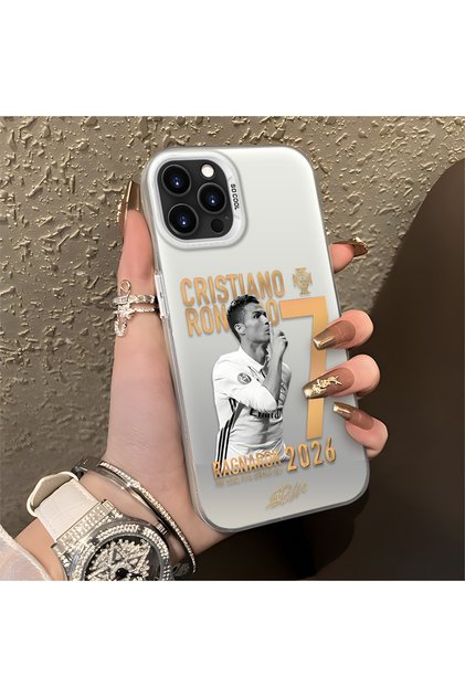 iPhone 14 Pro Max Compatible Silicone Edge Hard Back Anti-Fall Phone Case Cristiano Ronaldo
