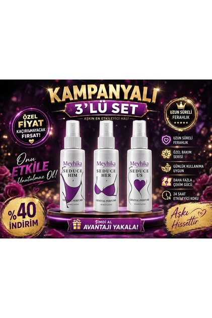 3’Lü Genital Bölge Parfüm Freş Çiçeksi Kokulu Fırsat Paketi 60 ml