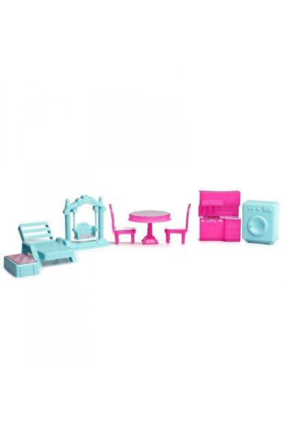 Mobilier pentru casuta papusi Selena Home cu 8 elemente
