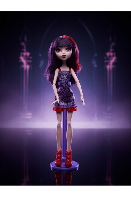 Monster High Uyumlu Bebek Standı - Monster High Logosu Detaylı