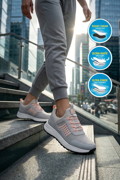 Ice Powder Mesh Lightweight Flexible Lock Lace Unisex Sports Shoes Motano g