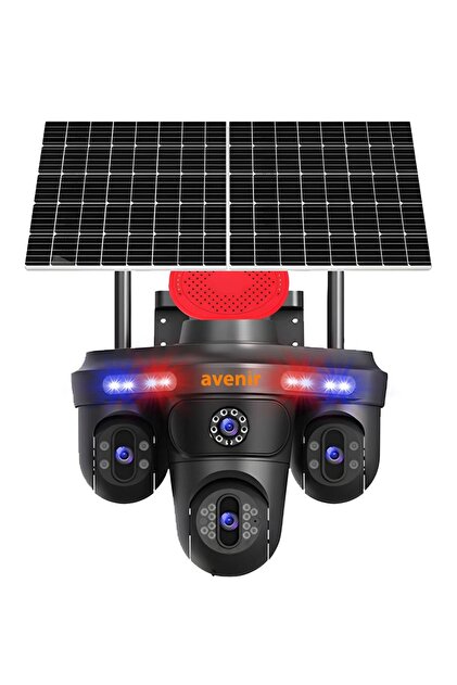 Avenir AV-S439 3 Lens 3PTZ Güneş Enerjili Solar 4G Sim Kartlı