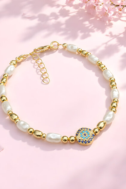 Pearl Evil Eye Protection Women's Bracelet