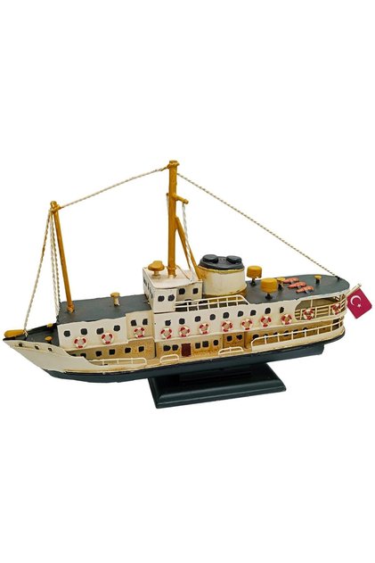 Dekoratif Metal Gemi İstanbul Yolcu Vapuru 34cm