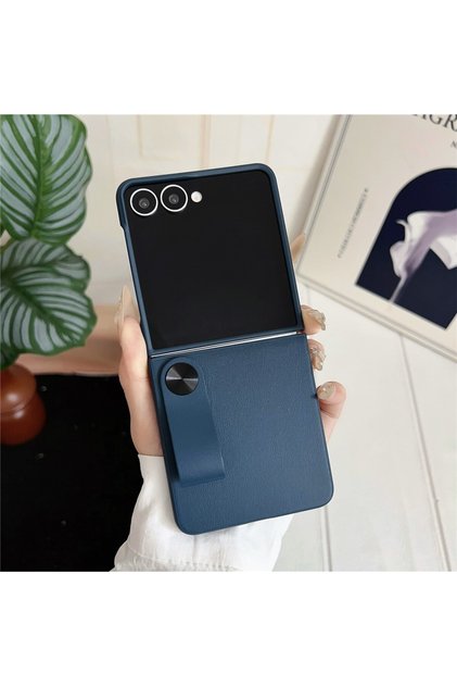 Samsung Galaxy Z Flip 7 Kılıf Skinfeel Shockproof El Tutmalı Standlı Kapak