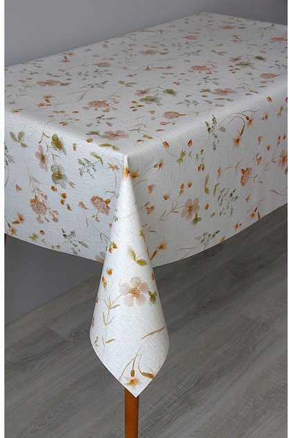 Fiber Lined Erasable Pvc Oilcloth Tablecloth Dekopastelflower