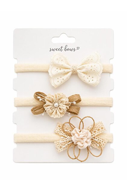 Bandana Set of 3 Raw Earth Tone Baby Kids Set 0-3 Years Old