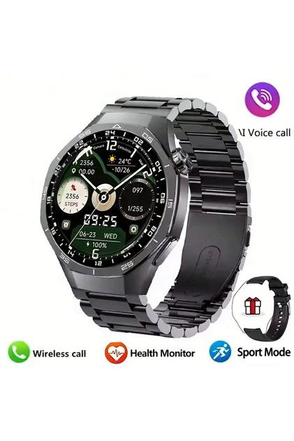 Black ZJG LAXASFIT 2026 New Smart Watch Bluetooth Calling Fitness Tracking Music Playback Health Mon