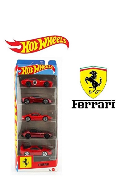 HOT WHEELS Hw 5 li Ferrari Araba Seti Ferrai sf 90 Ferrari f40