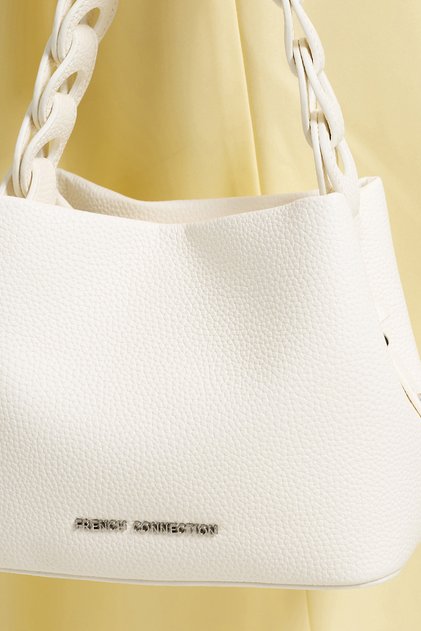 Women's White Sienna Bucket Bag