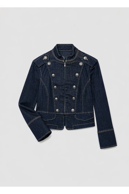 Lacivert Napolyon Denim Ceket