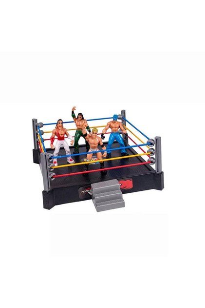 as show set Fighting Station Wrestling Toys Wrestler Athlete Arena Cage Wrestling Figure Miniature T