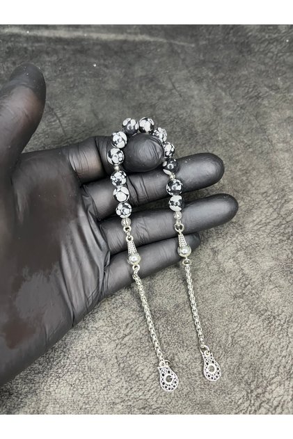 Zaza Sallamalık Obsidian Stone Natural Stone Prayer Beads