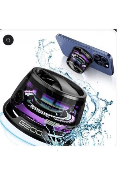 Boxa Portabila Bluetooth Rezistenta la Apa IPX7 cu Magnet, Atasare Magnetica pentru Telefoane & Suprafete Metalice, Sunet Surround 3D, Iluminare RGB, TWS Dual Channel, Negru