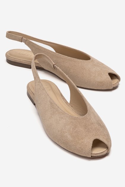 Serina Beige Suede Women's Sandals