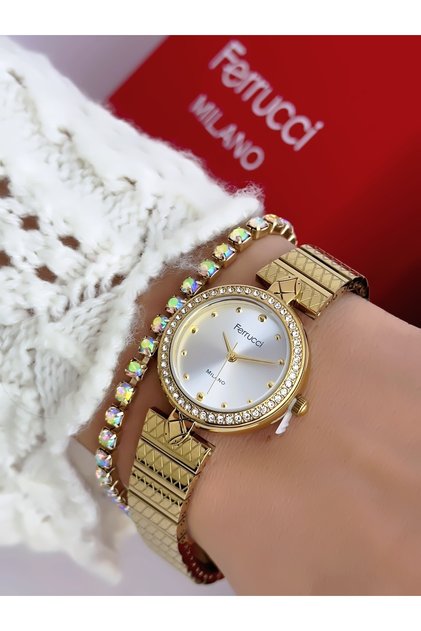 Steel Strap 2 Year Warranty 3 Atm Waterproof Women's Wristwatch + Bracelet Gift