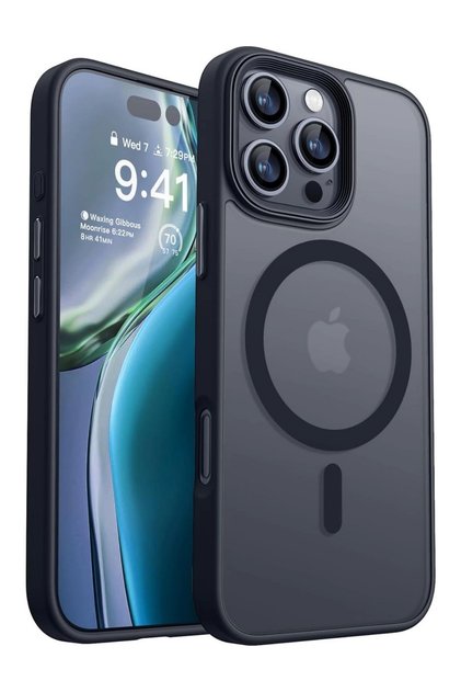 iPhone 13 Pro Max Uyumlu Premium Mat MagSafe Kılıf Siyah