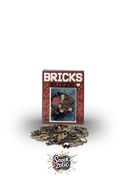 Bricks Snackzotic Vintage Çiçek Buketi Temalı Mini Puzzle