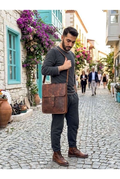 Traveler Backpack and Messenger Bag Handmade