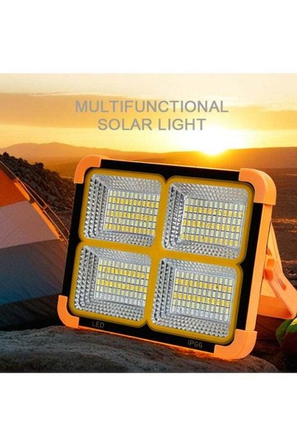 Solar Emergency Light Portable Outdoor Waterproof Camping Lamp 3 Color Auto Charging LED