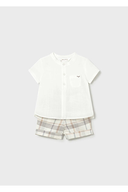 Baby Boy Linen Shirt Shorts Set 1270
