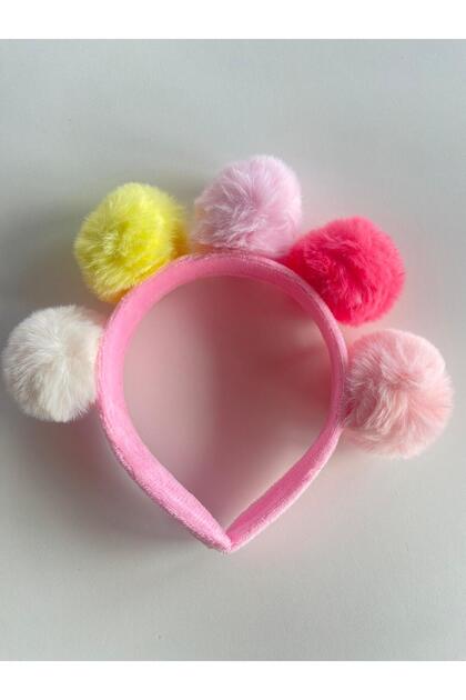 Colorful Pompom Girls' Crown