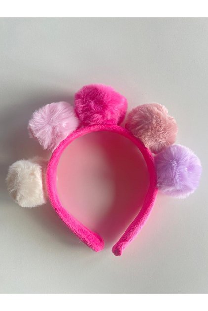 Colorful Pompom Girls' Crown