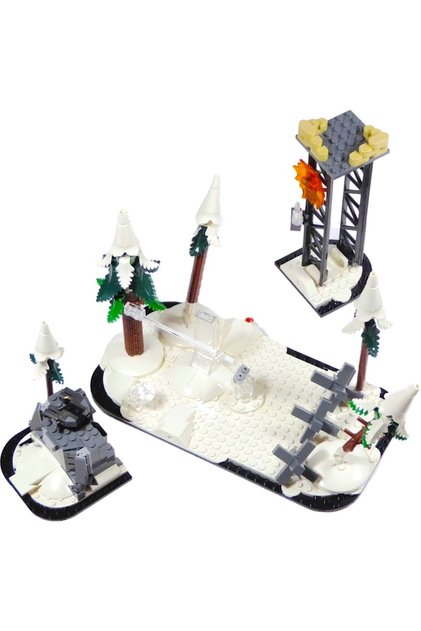 Marvel - 291 Snowy Forest Path Diorama Original (Without Minifigure)